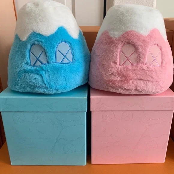 Pink Mt Fuji Plush KAWS Holiday Japan Mount Fuji Plush (Pink